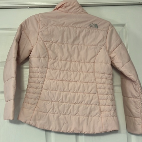 EUC the north face 10/12 girls grey pink winter coat jacket - Picture 6 of 7
